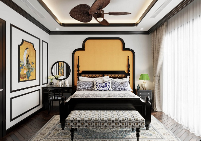 Phòng ngủ phong cách indochine