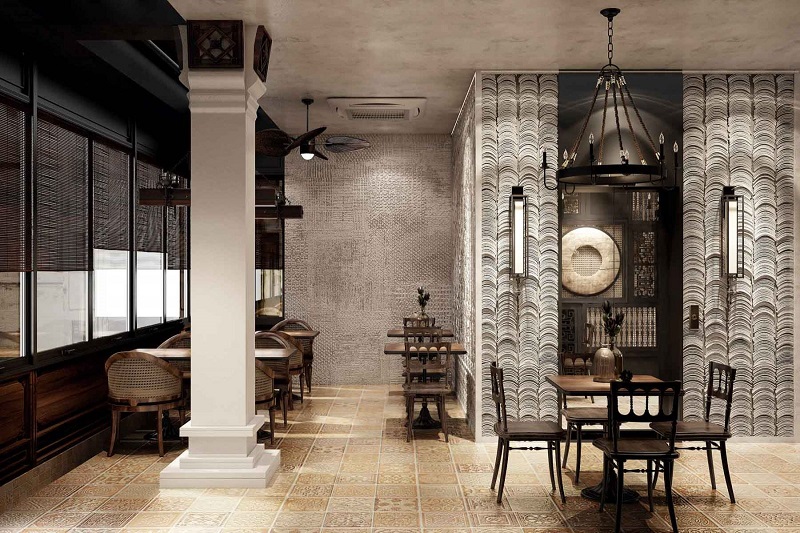 Nhà hàng phong cách Indochine: Nét đẹp giao thoa văn hóa Đông Tây 11 Thiết kế nhà hàng phong cách Indochine