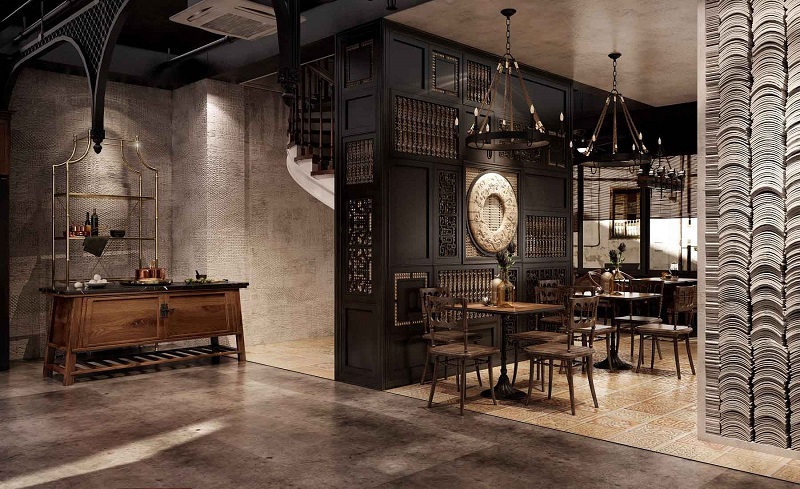 Nhà hàng phong cách Indochine: Nét đẹp giao thoa văn hóa Đông Tây 3 Thiết kế nhà hàng phong cách Indochine