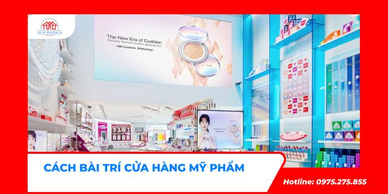 cách bài trí cửa hàng mỹ phẩm