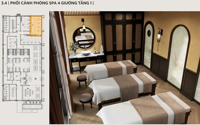 thi công nội thất spa phong cách Indochine