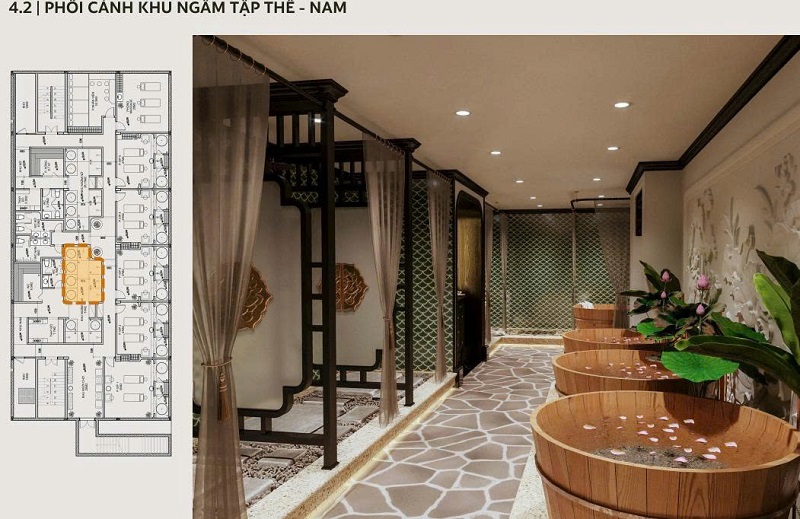 thi công nội thất spa phong cách Indochine