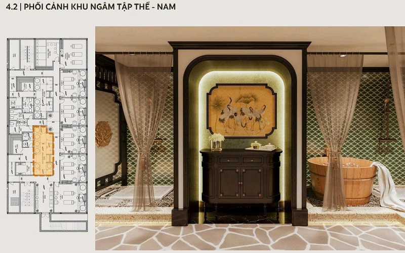 thi công nội thất spa phong cách Indochine