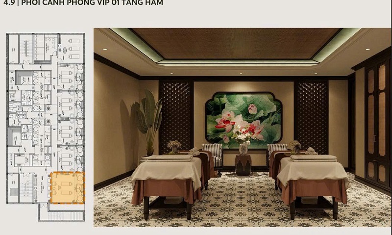 thi công nội thất spa phong cách Indochine