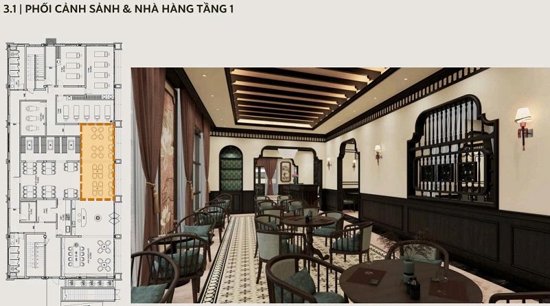 thi công nội thất spa phong cách Indochine