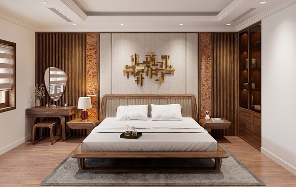 giường gỗ óc chó